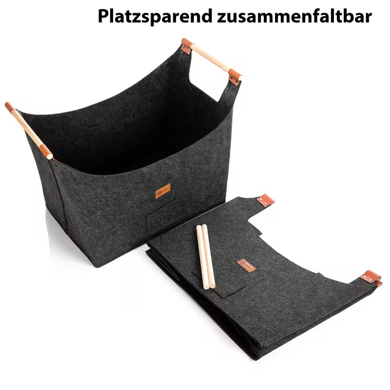 Extra großer Holzkorb für Kaminholz