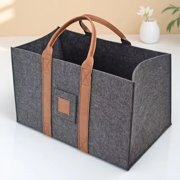Großvolumige Filz-Tasche 45 L in dunkelgrau