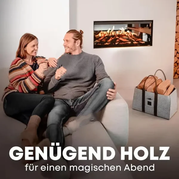 Großvolumige Filz-Tasche 45 L in hellgrau – Bild 3
