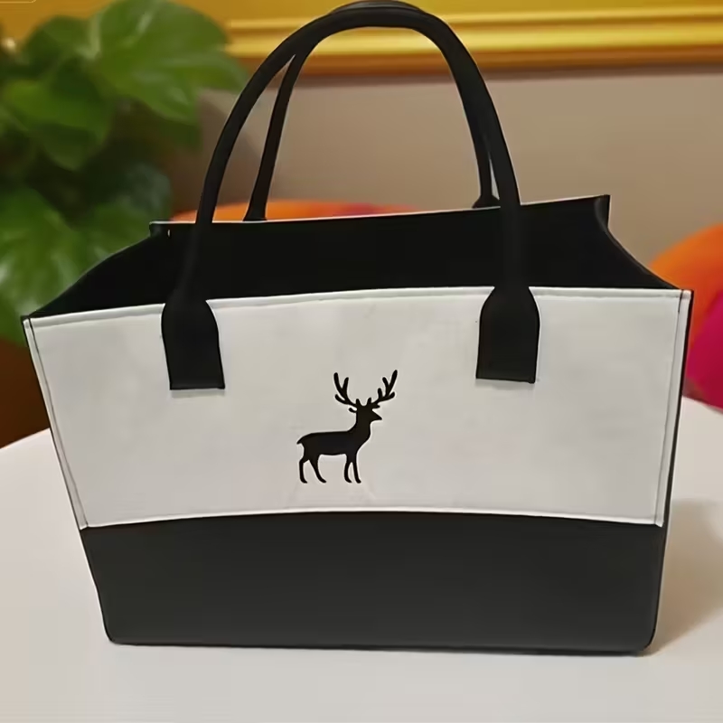 Filztasche mit Hirschdruck