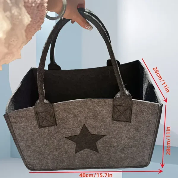 Robuste Fliz Kaminholz Tasche in dunkel Grau – Bild 2