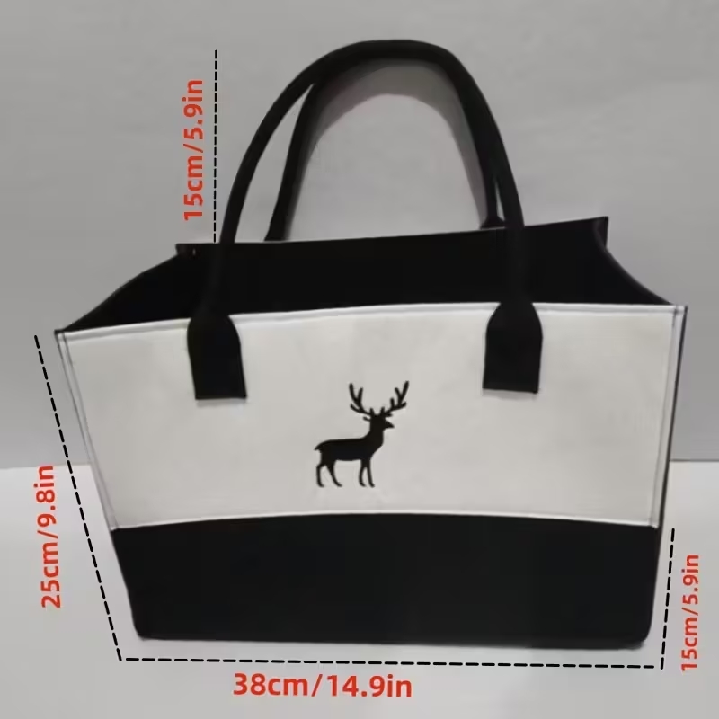 Filztasche mit Hirschdruck